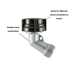 Installation of GILMOUR hose elbow connector on a garden hose