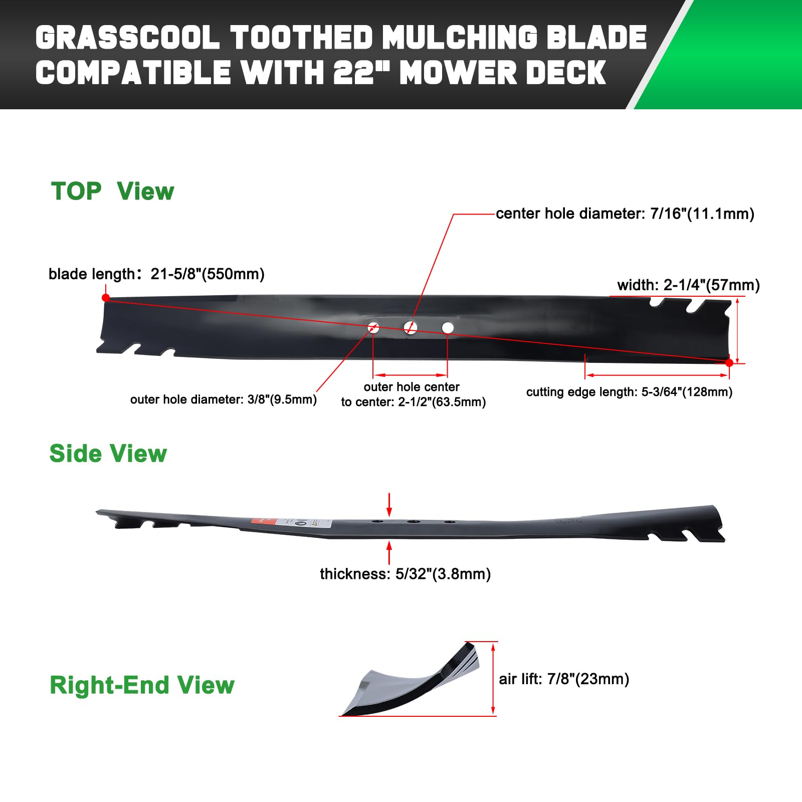 Installation of Grasscool lawn mower blades