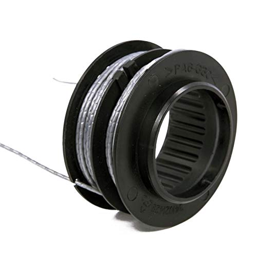 Installation of Greenworks replacement spool on trimmer