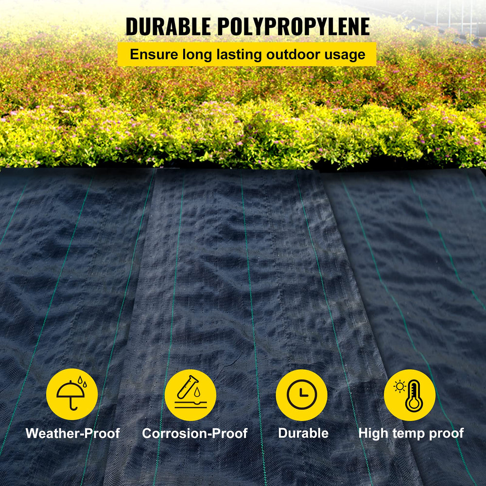 Installation of Happybuy weed barrier fabric in garden