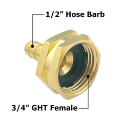 Installation of Hooshing garden hose swivel adapter on a garden hose