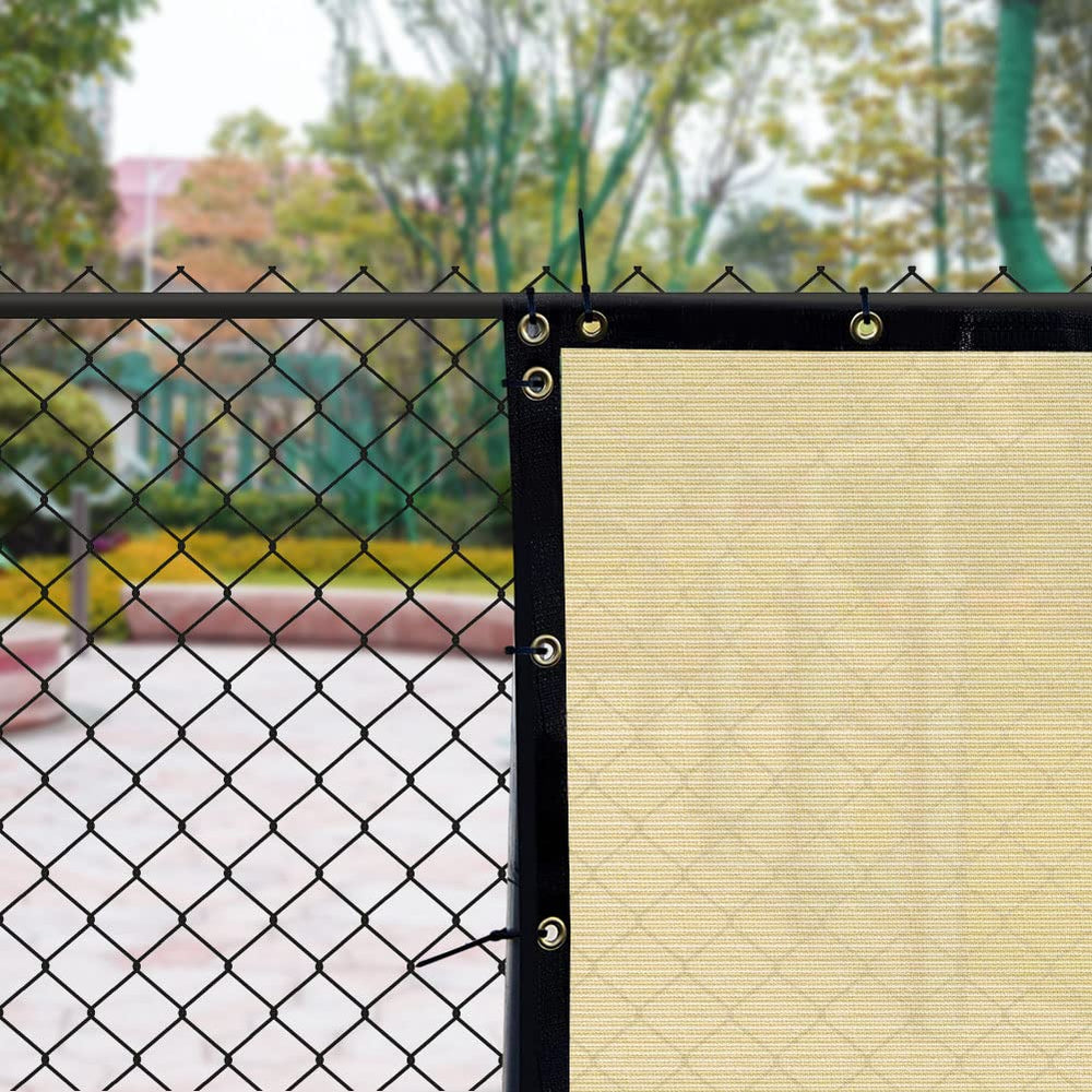 Installation of i COVER 6x25ft Privacy Screen with zip ties