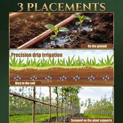 Installation of Innconee drip irrigation tubing in a vegetable garden