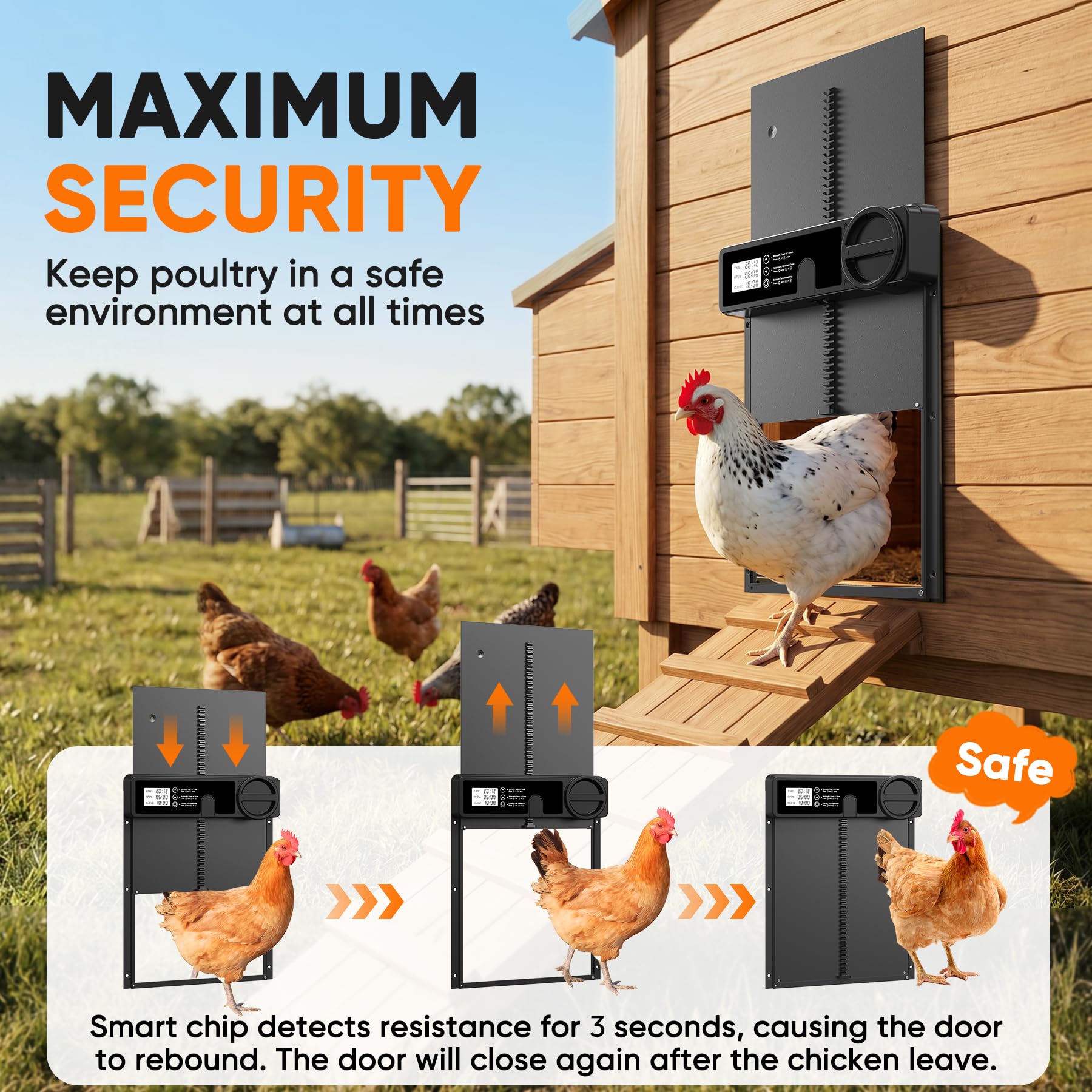 Installation of INNOLAND Automatic Chicken Coop Door on coop