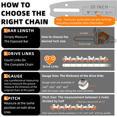 Installation of JINFFR chainsaw chain on a saw