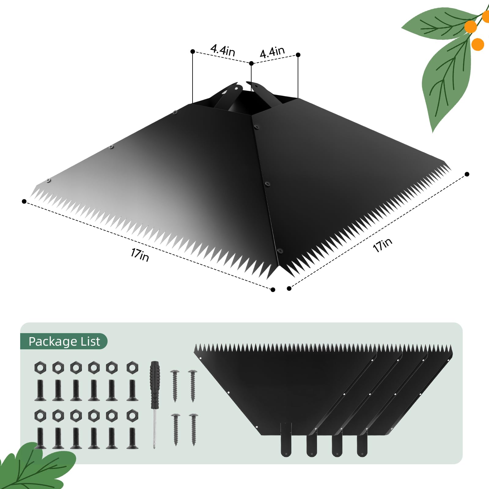 Installation of JTNFSH Metal Squirrel Baffle on bird feeder pole