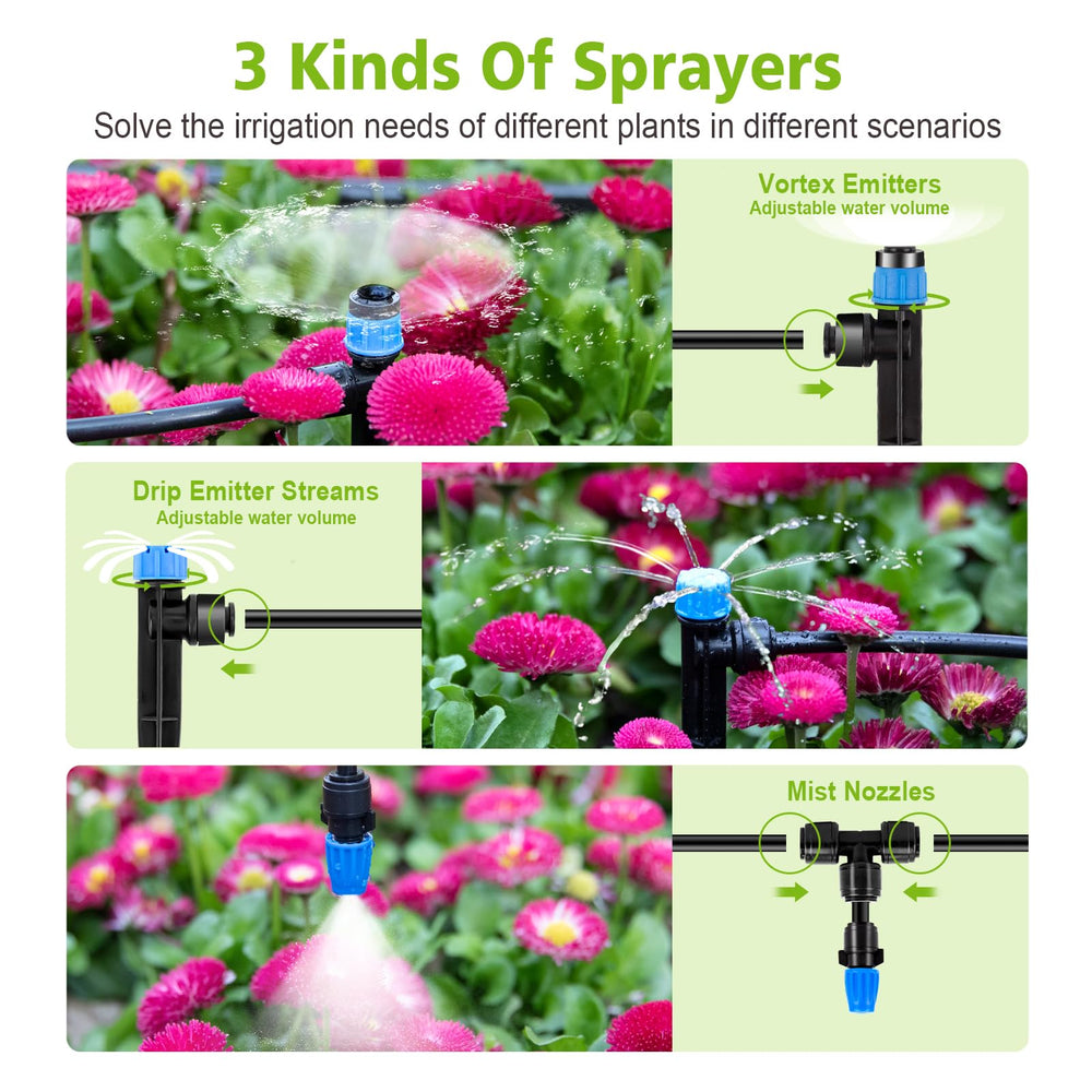 Installation of Kafuzi drip irrigation system in a garden