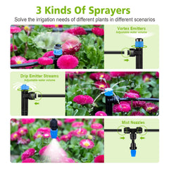 Installation of Kafuzi drip irrigation system in a garden