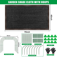 Installation of KJX Garden Shade Kit in a garden