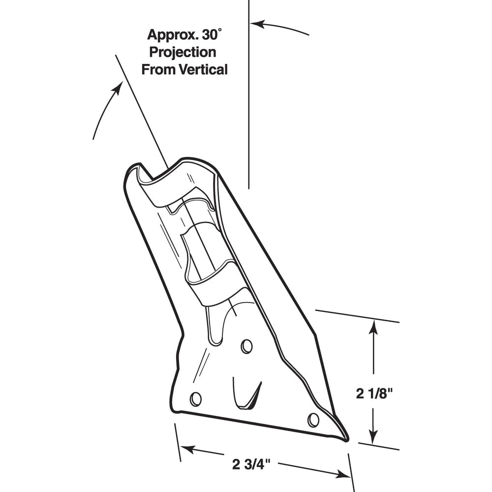 Installation of -LINE U 9378 flagpole bracket on a wall