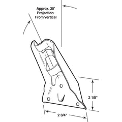 Installation of -LINE U 9378 flagpole bracket on a wall