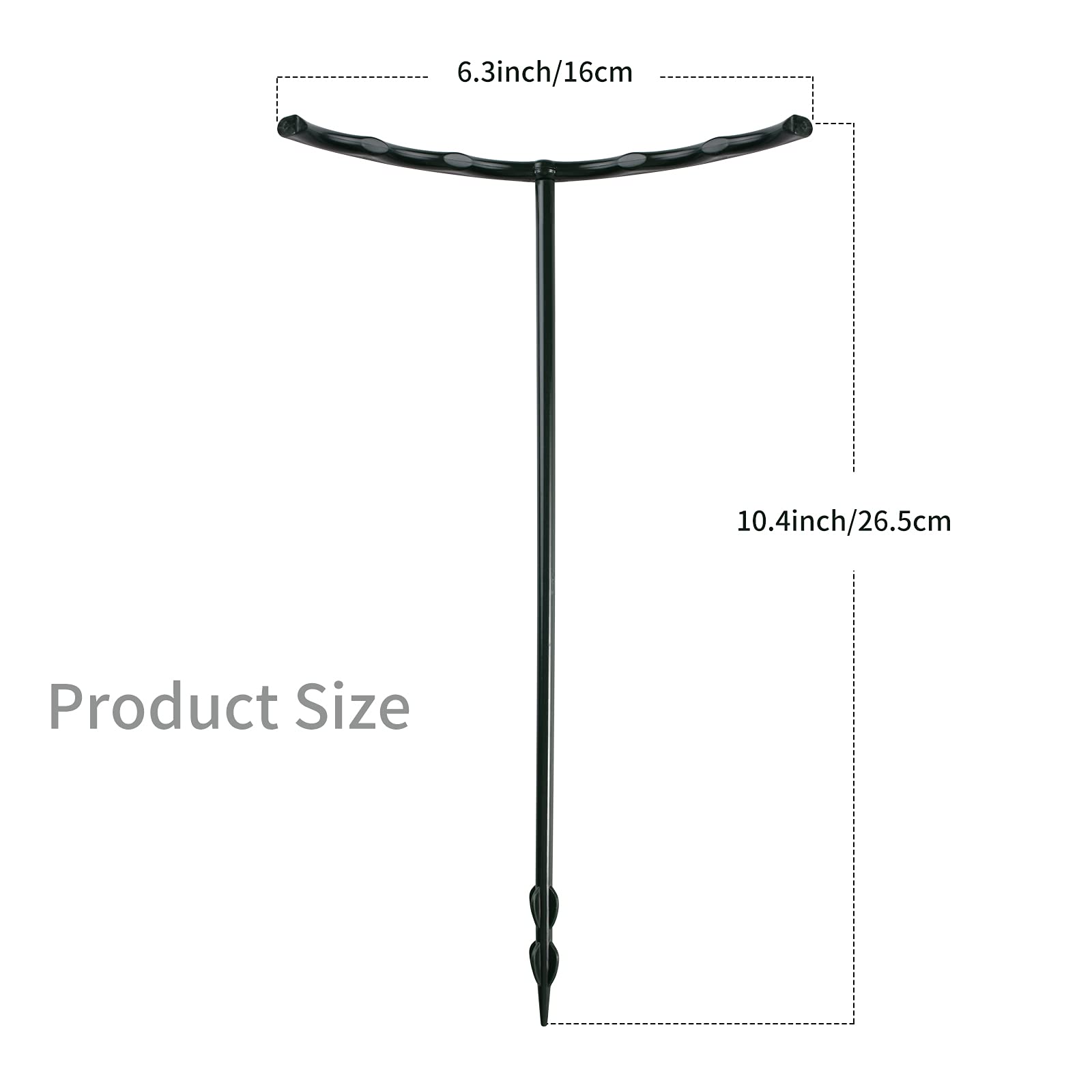 Installation of Lunhans Plant Support Stakes in garden soil