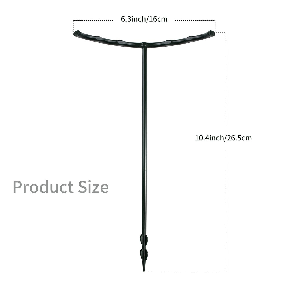 Installation of Lunhans Plant Support Stakes in garden soil