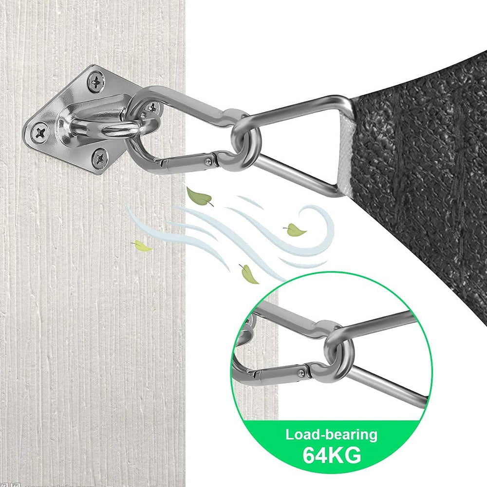 Installation of Morzejar shade sail hardware on a patio