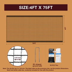 Installation of ORIVOGAS fence with zip ties and ground stakes
