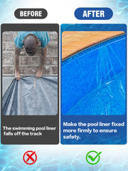 Installation of PAMASE Pool Liner Lock in a pool