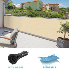 Installation of Patio Privacy Screen with zip ties