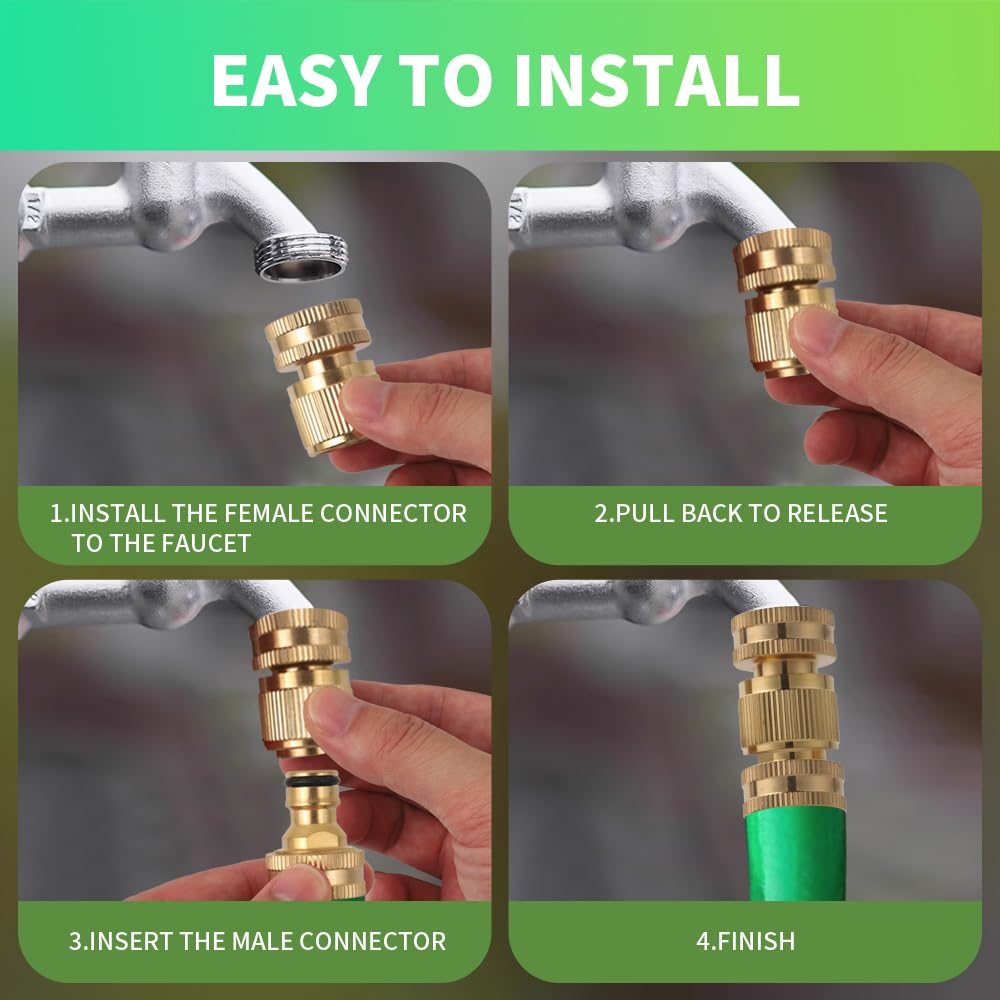 Installation of PELTEFLU quick connect on a garden hose