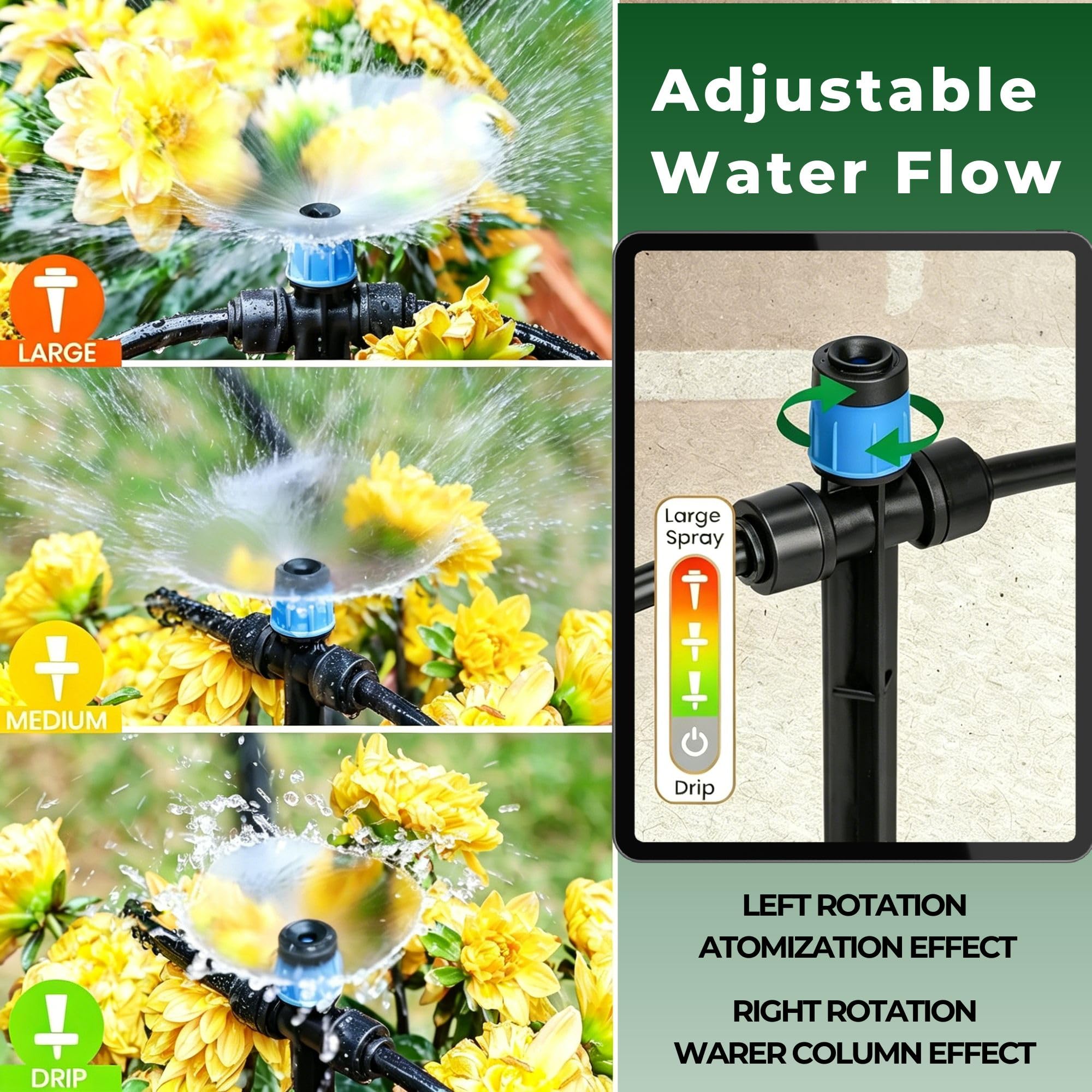 Installation of PESIODU drip irrigation system in a garden setting