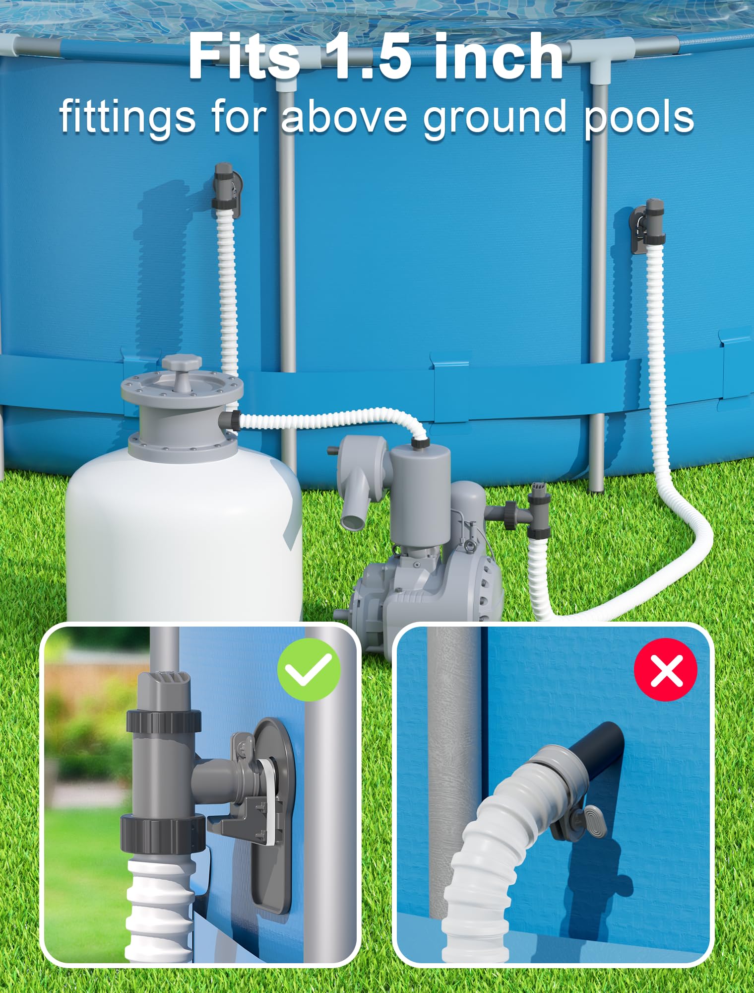 Installation of POOLHOUR Plunger Valves on pool wall