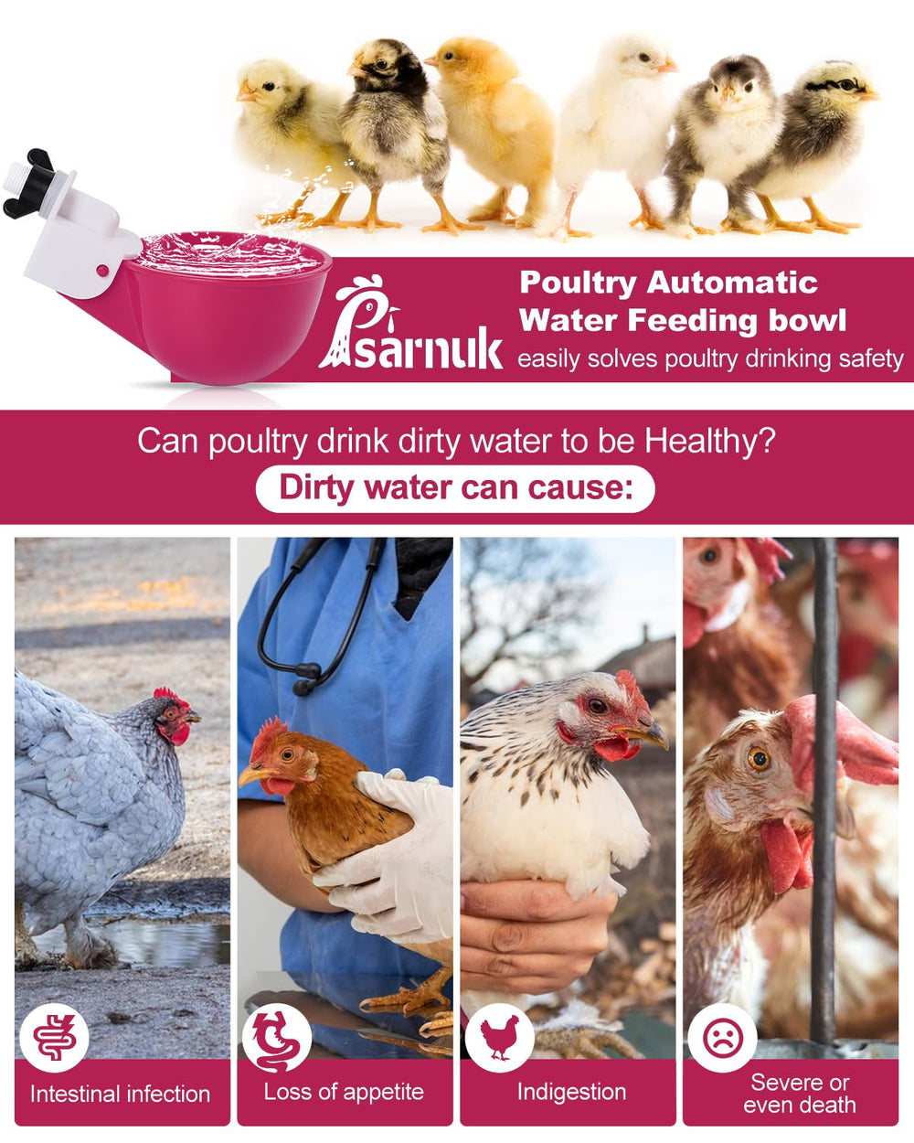 Installation of psarnuk Chicken Waterer Cups with included drill bit