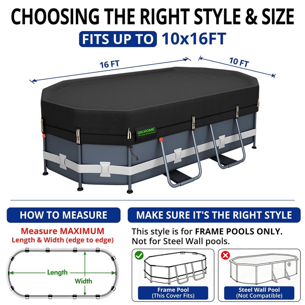 Installation of QH.HOME pool cover with tightening winch