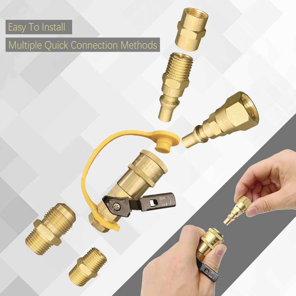 installation of qieoyk propane fittings on a grill
