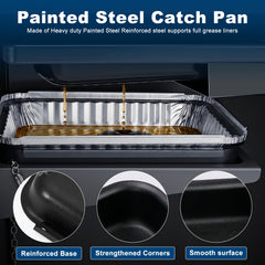Installation of QuliMetal grease catch pan in Weber grill