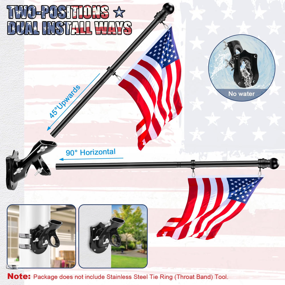 Installation of REERON flag pole on wall