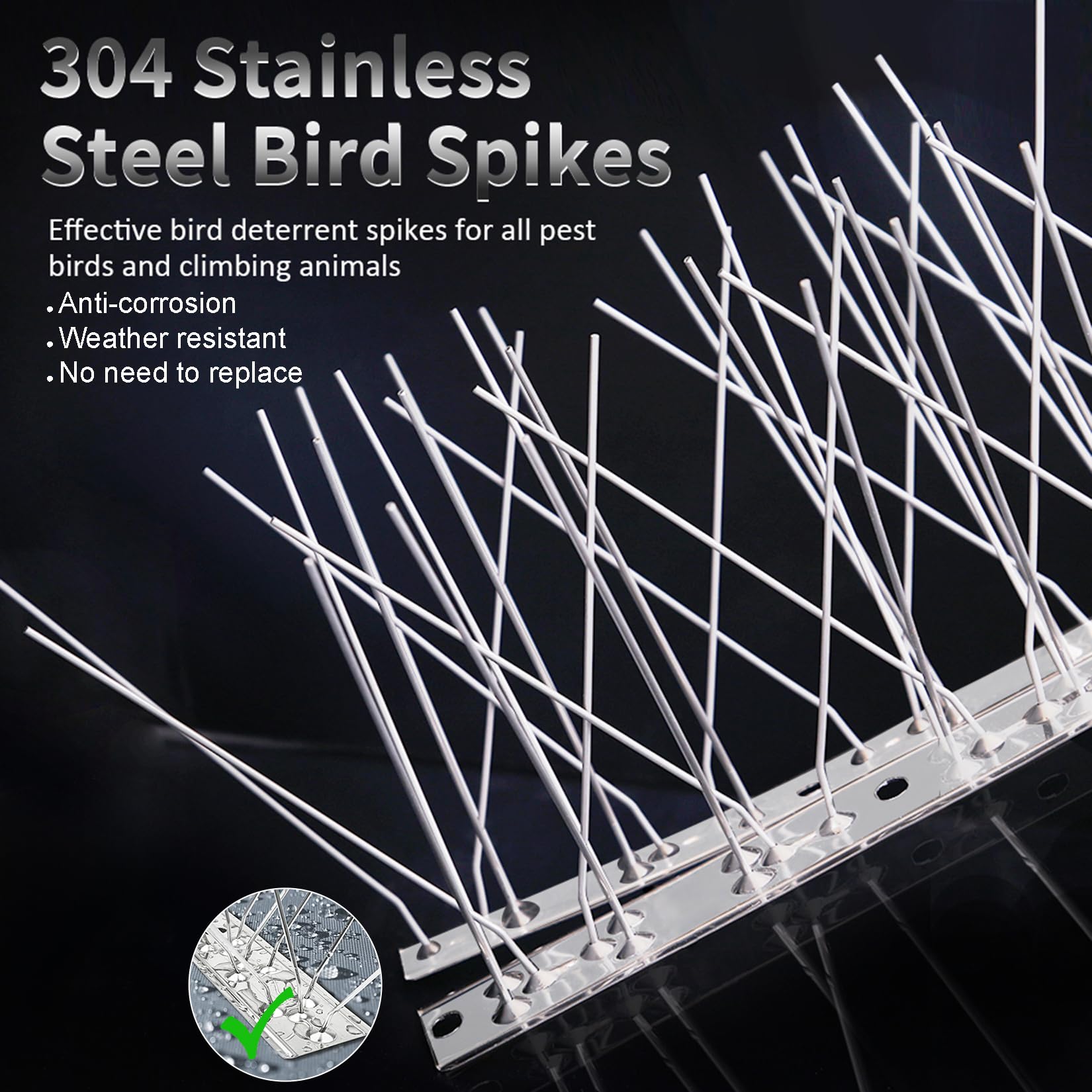 Installation of REMIAWY Bird Spikes on a fence
