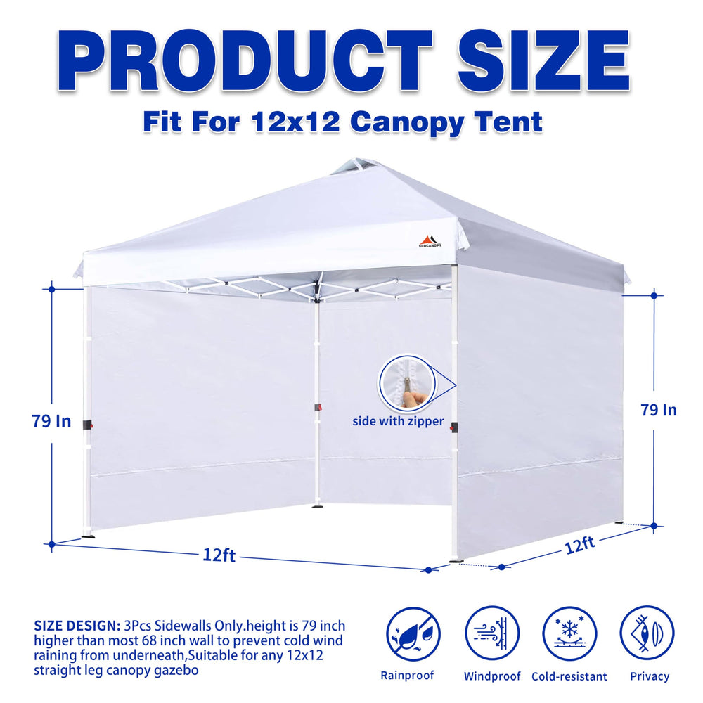 Installation of SCOCANOPY sidewalls on a canopy