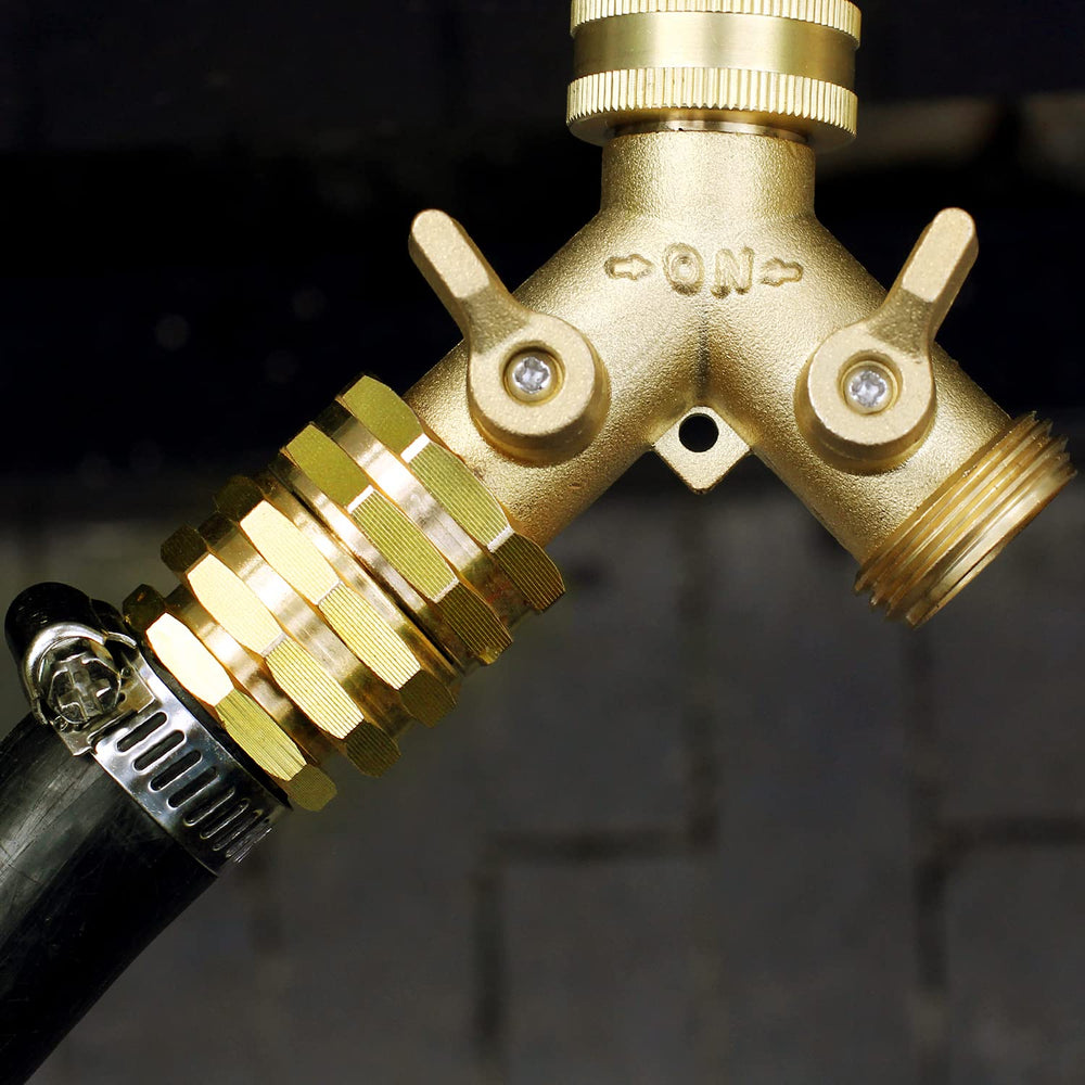 Installation of SIGURANTA hose adapter on a garden hose