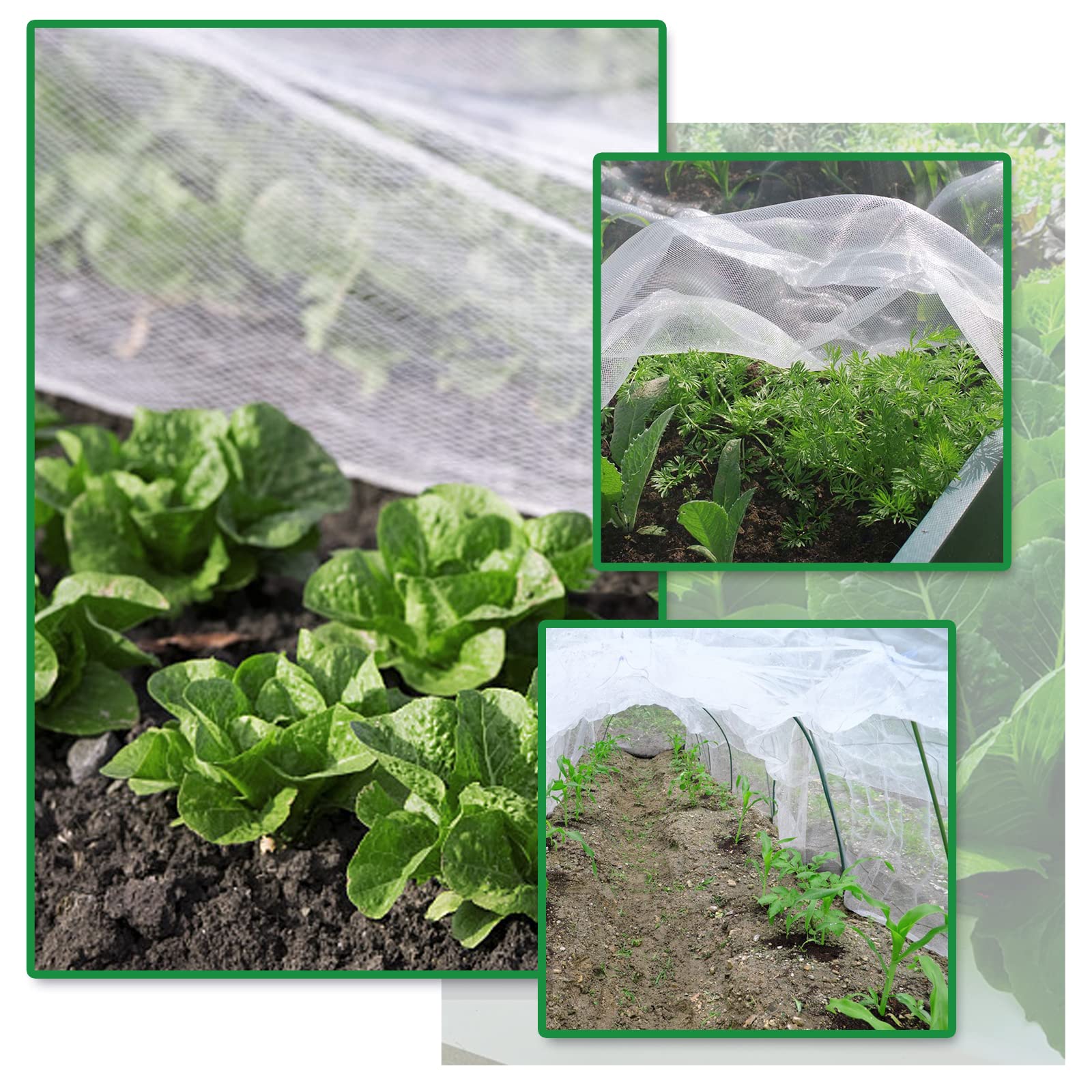 Installation of SnugNiture Garden Netting over plants
