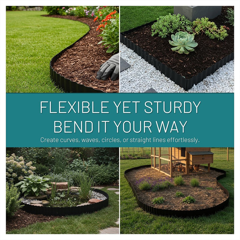 Installation of STIRLINGEAR metal edging in a home garden