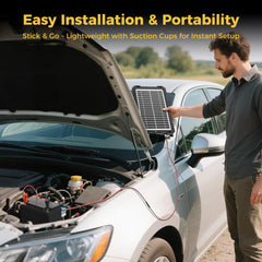 Installation of SUNAPEX charger on car window