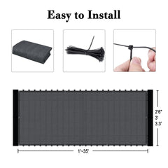 Installation of SUNLAX privacy screen with zip ties