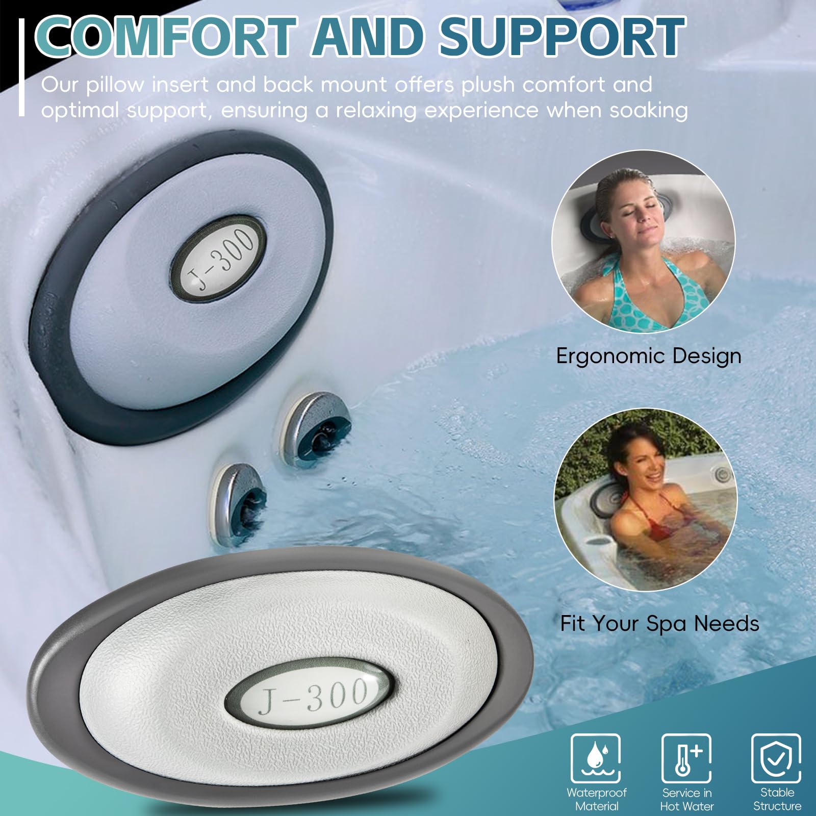 Installation of Sunluway pillow in a Jacuzzi J-300 series