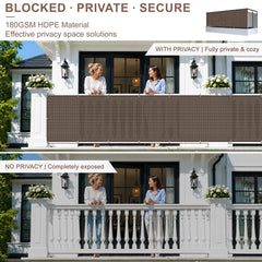 Installation of SUNNY GUARD balcony privacy screen with zip ties