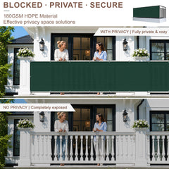 Installation of SUNNY GUARD privacy screen on balcony railing