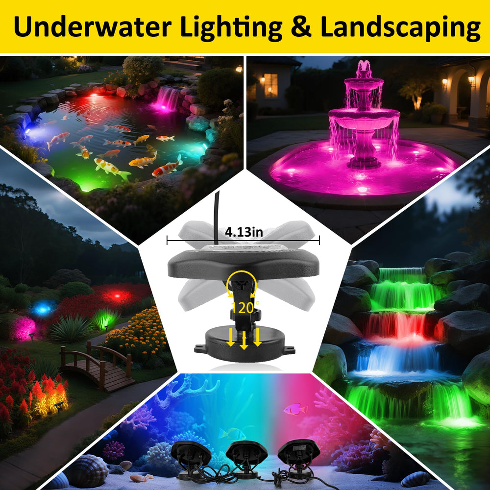 Installation of T-SUN pond lights in water