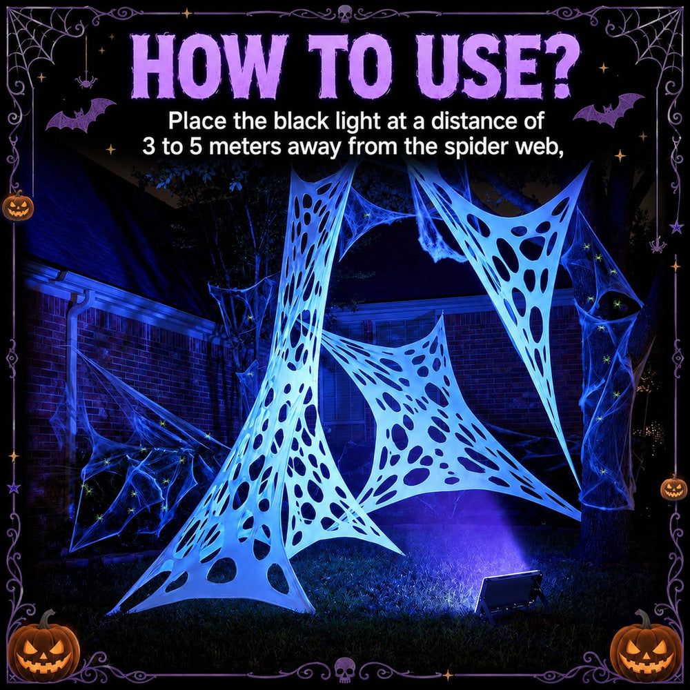 Installation of the spider web with ground nails