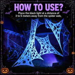 Installation of the spider web with ground nails