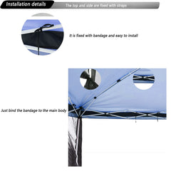 Installation of Tiimmgaal mosquito net on pop-up tent