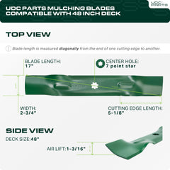 Installation of UDC Parts GY20852 mower blades on John Deere mower