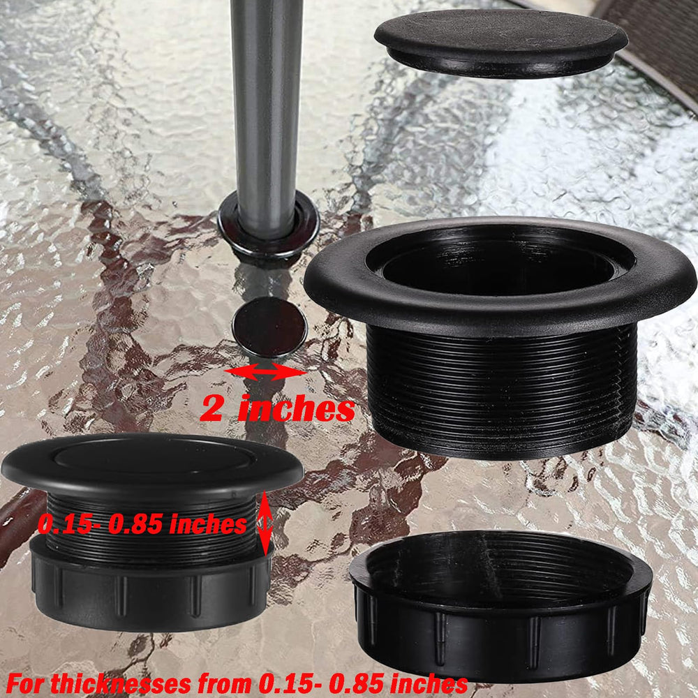 Installation of UpinFun Umbrella Hole Ring on patio table