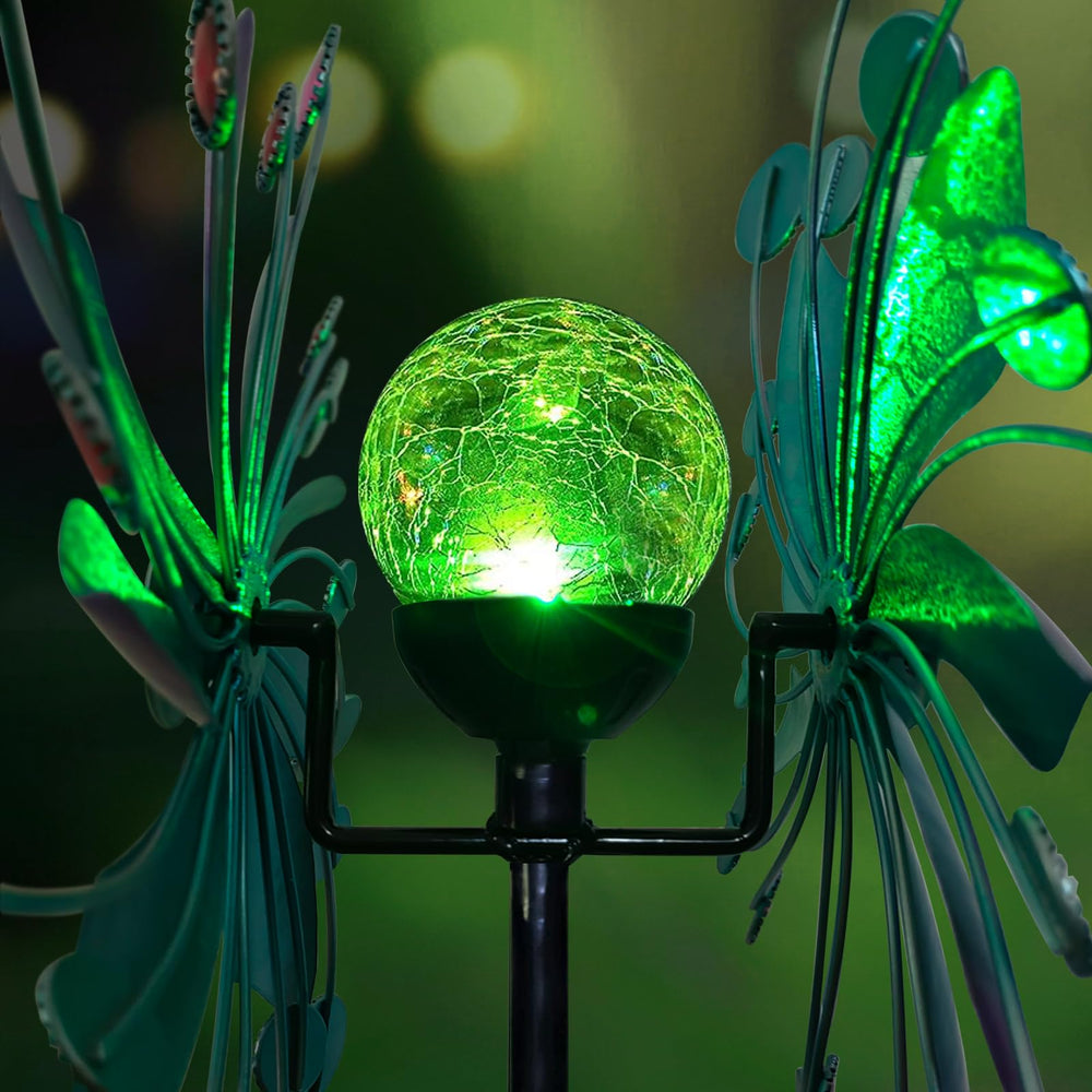 Installation of VISFLAIR Solar Wind Spinner with 4-prong stake