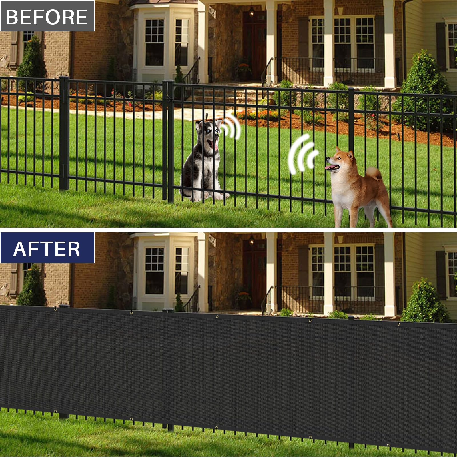Installation of Windscreen4less privacy screen with zip ties