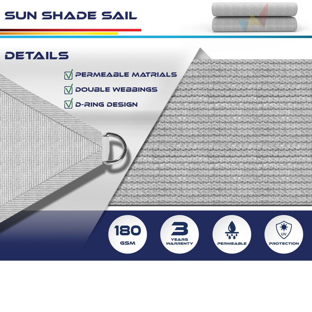 Installation of Windscreen4less sun shade sail in backyard