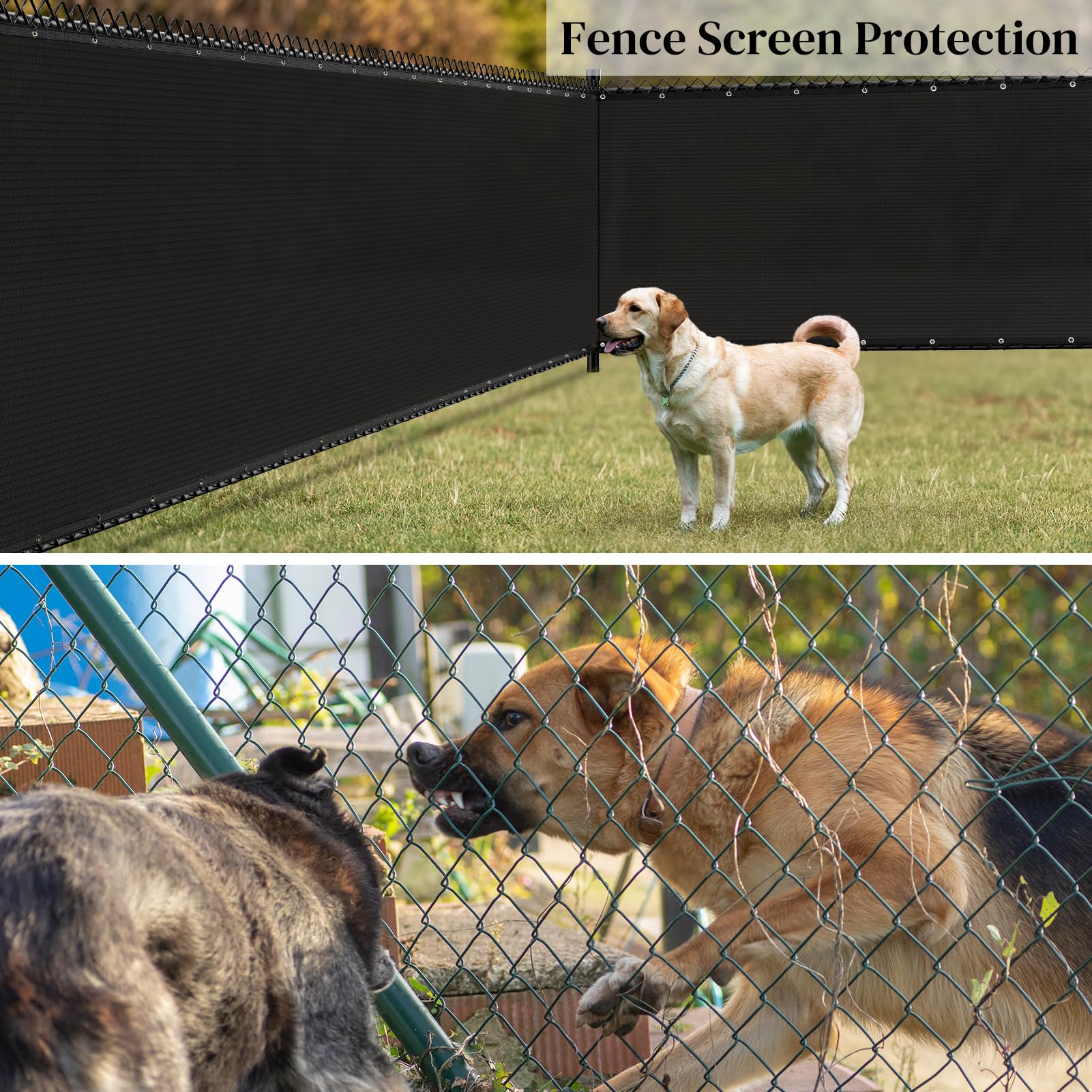 Installation of Winpull Privacy Fence Screen on chain link fence