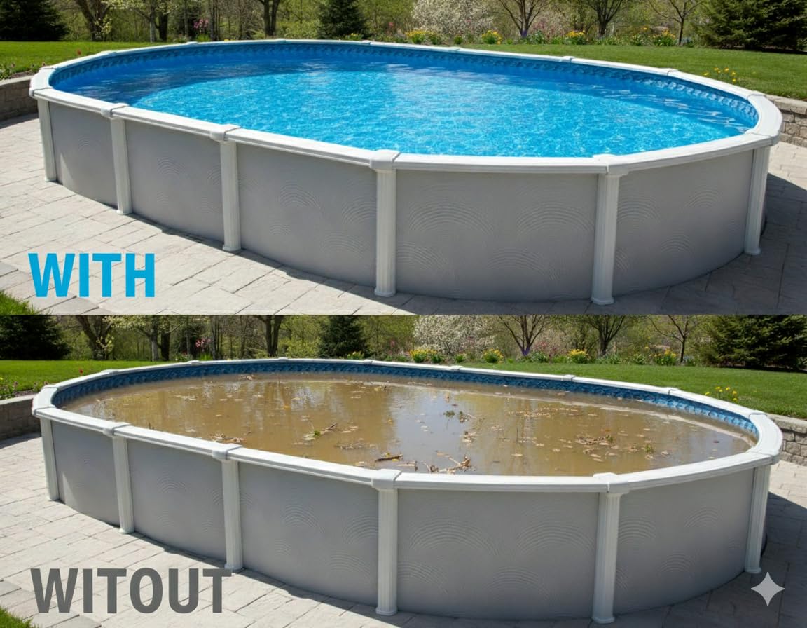 Installation of Winter Block pool cover with winch and cable